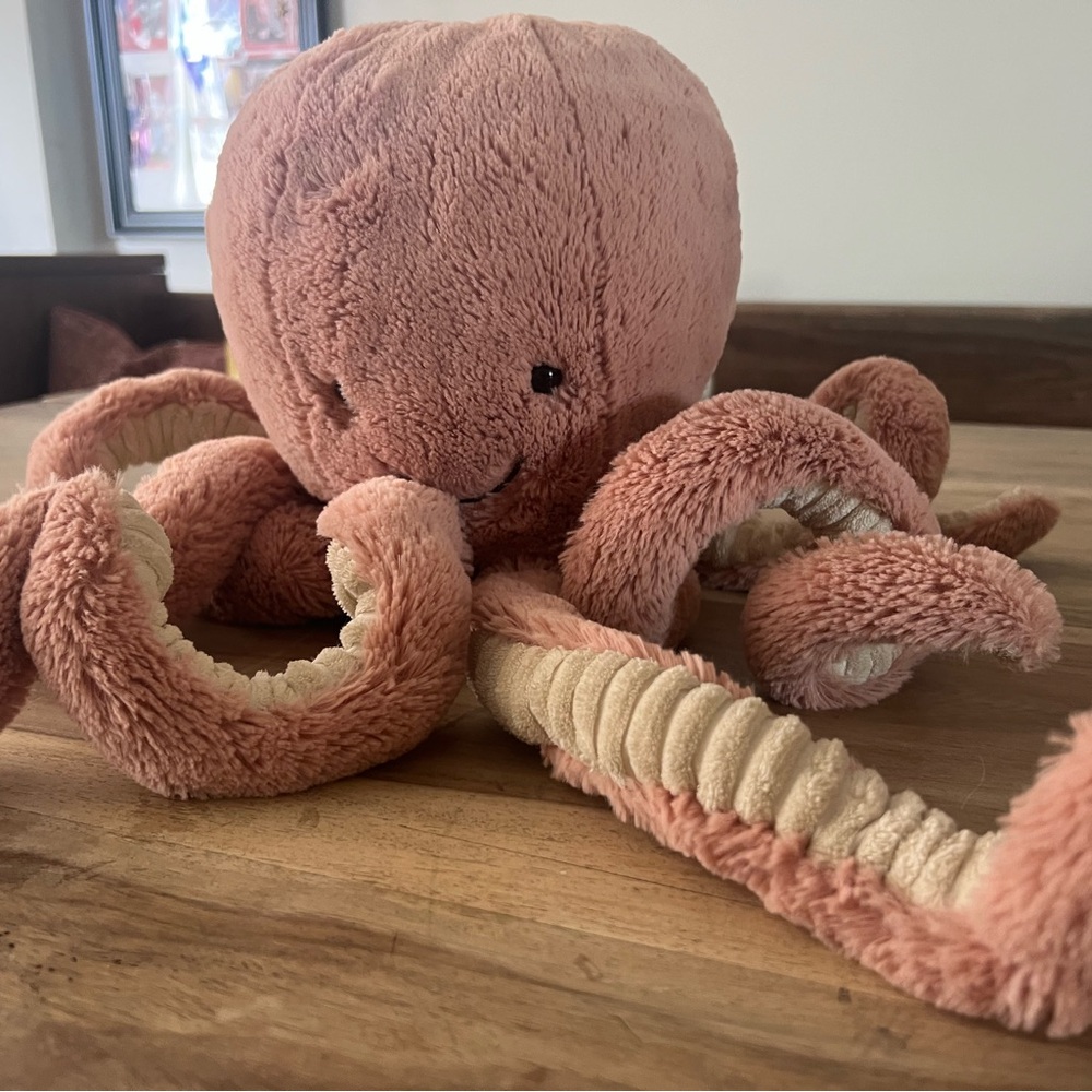Jellycat Odel Octopus like new Large Pink Octopus Stuffed